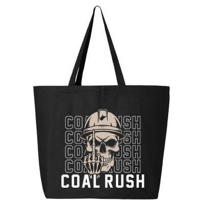 Coal Rush West Virginia Skull Coal Miner Hard Hat 25L Jumbo Tote