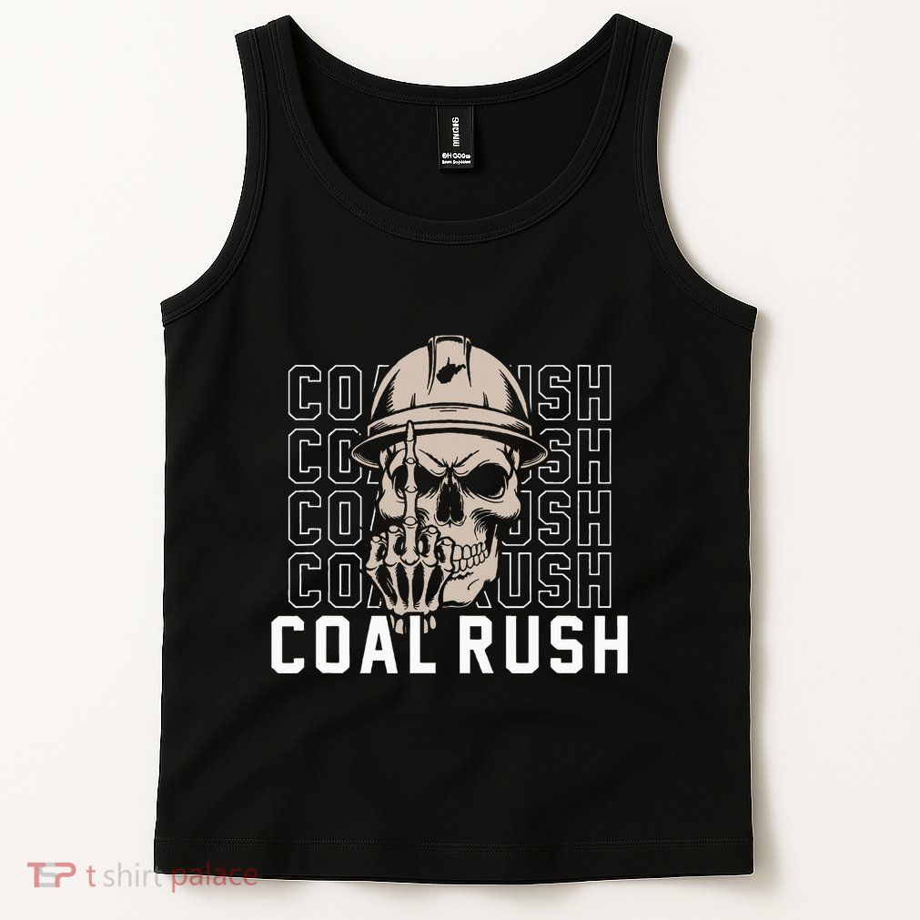 Coal Rush West Virginia Skull Coal Miner Hard Hat Tank Top