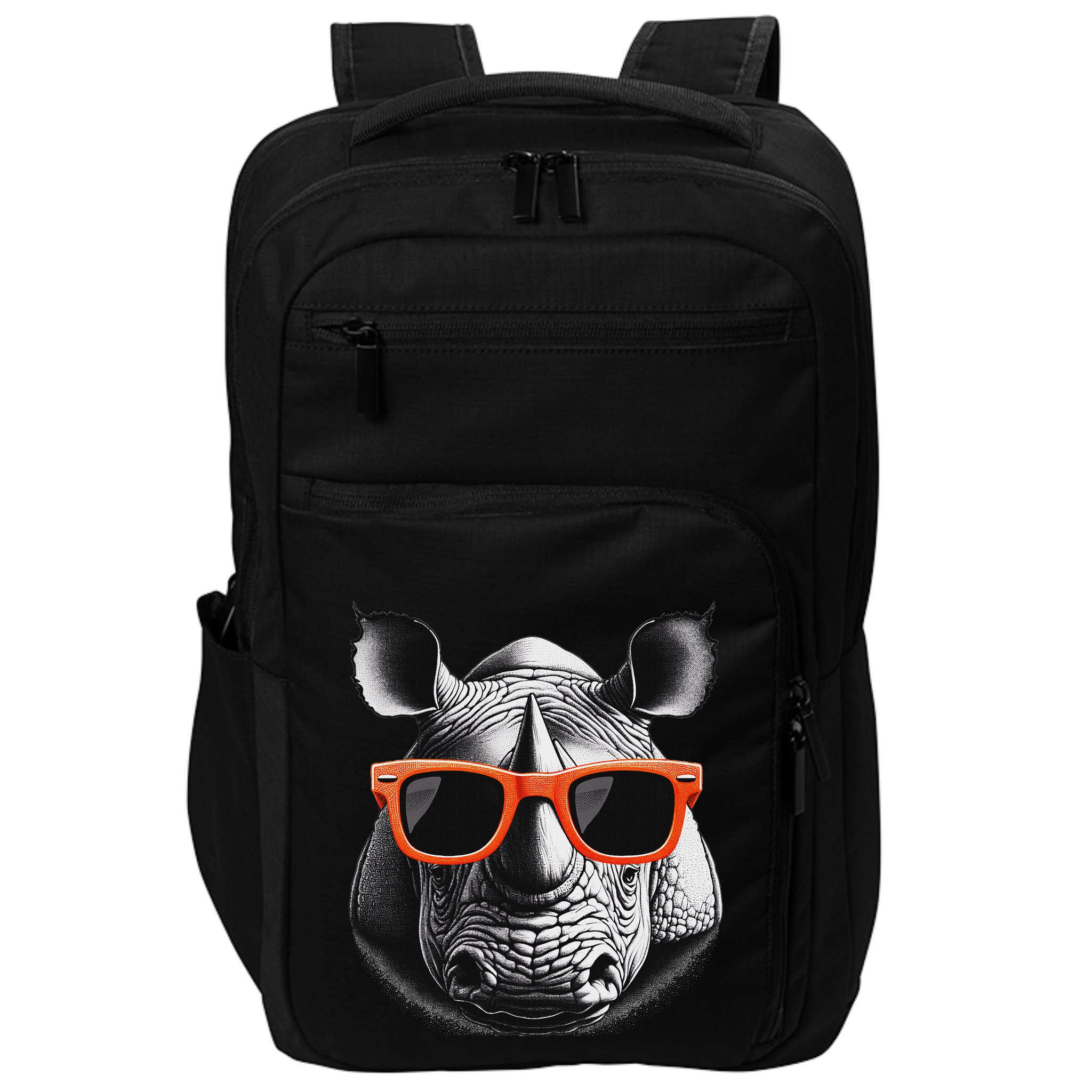 Cool Rhino Wearing Sunglasses Graphic Art Impact Tech Backpack