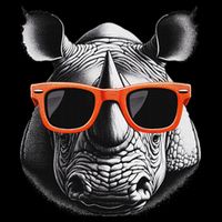 Cool Rhino Wearing Sunglasses Graphic Art Backpack