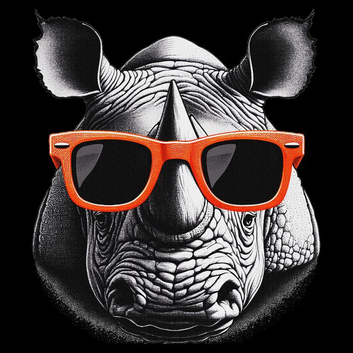 Cool Rhino Wearing Sunglasses Graphic Art Backpack