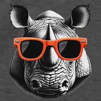 Cool Rhino Wearing Sunglasses Graphic Art Vector Backpack