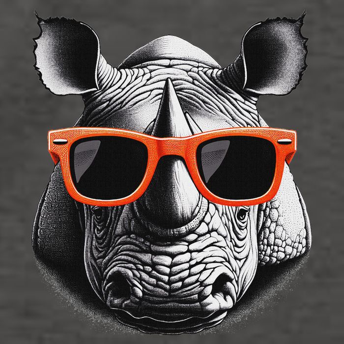 Cool Rhino Wearing Sunglasses Graphic Art Vector Backpack