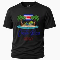 Costa Rica Wow Costa Rican Flag Cooling Performance Crew T-Shirt