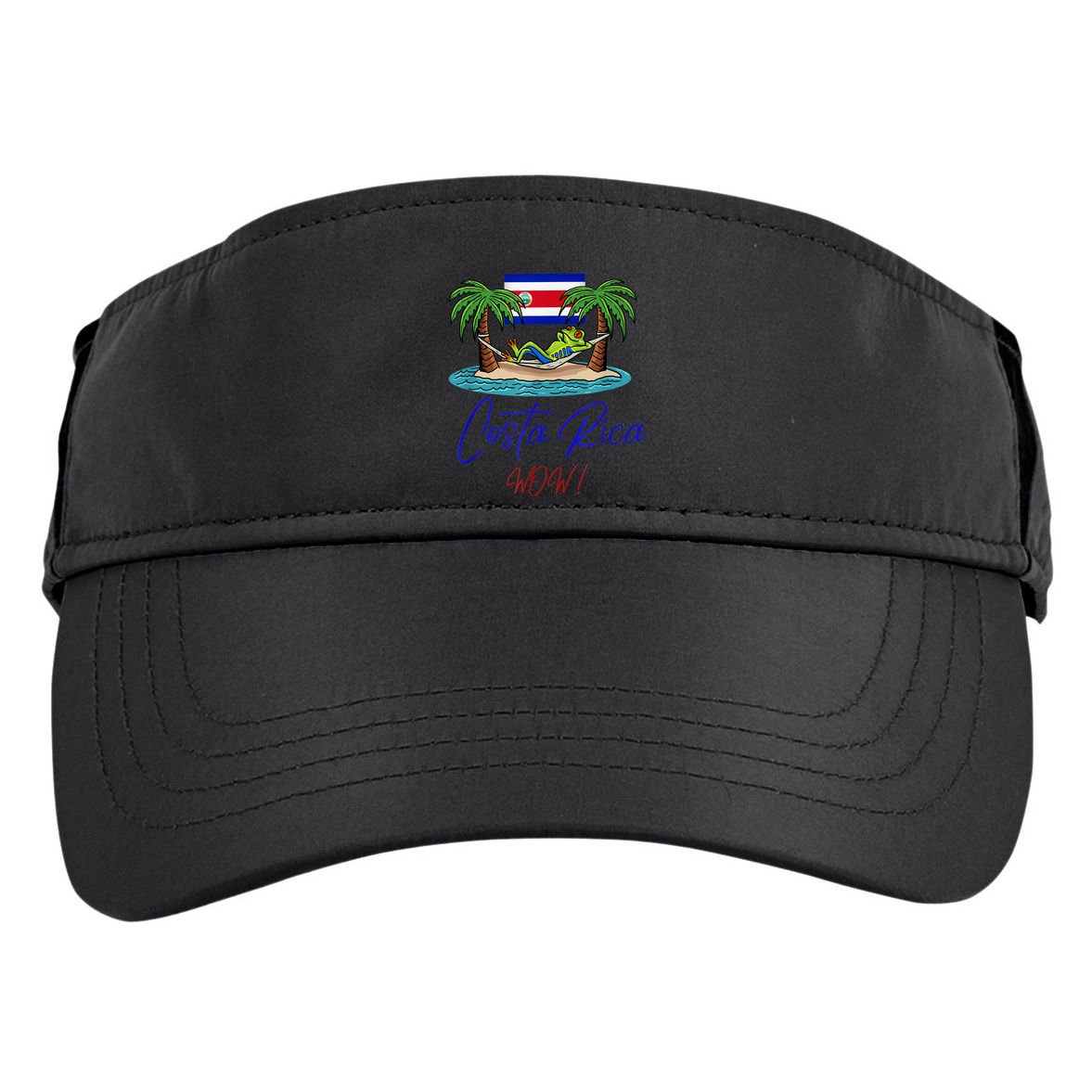 Costa Rica Wow Costa Rican Flag Adult Drive Performance Visor