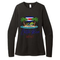 Costa Rica Wow Costa Rican Flag Womens CVC Long Sleeve Shirt