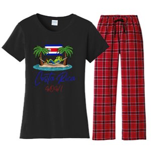 Costa Rica Wow Costa Rican Flag Women's Flannel Pajama Set