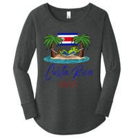 Costa Rica Wow Costa Rican Flag Women's Perfect Tri Tunic Long Sleeve Shirt