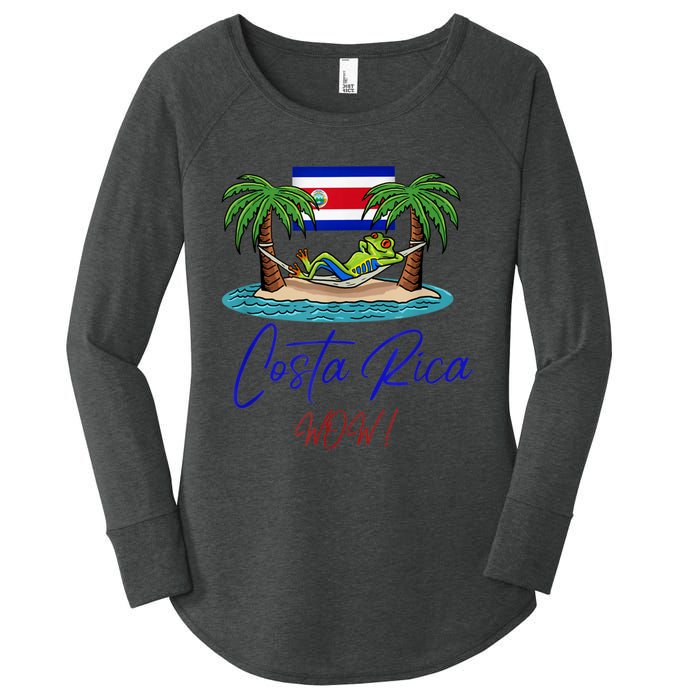 Costa Rica Wow Costa Rican Flag Women's Perfect Tri Tunic Long Sleeve Shirt