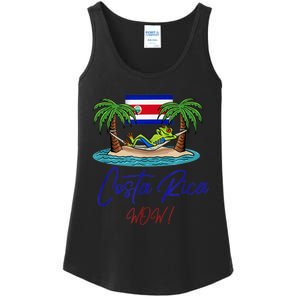 Costa Rica Wow Costa Rican Flag Ladies Essential Tank