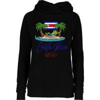 Costa Rica Wow Costa Rican Flag Womens Funnel Neck Pullover Hood