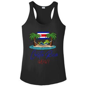 Costa Rica Wow Costa Rican Flag Ladies PosiCharge Competitor Racerback Tank