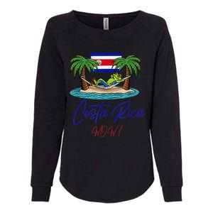 Costa Rica Wow Costa Rican Flag Womens California Wash Sweatshirt