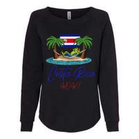 Costa Rica Wow Costa Rican Flag Womens California Wash Sweatshirt