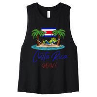 Costa Rica Wow Costa Rican Flag Women's Racerback Cropped Tank