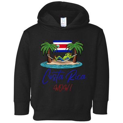 Costa Rica Wow Costa Rican Flag Toddler Hoodie
