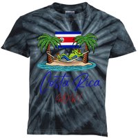 Costa Rica Wow Costa Rican Flag Kids Tie-Dye T-Shirt