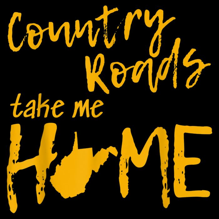 Country Roads West Virginia Map Take Me Home WV 304 Cooling Performance Crew T-Shirt
