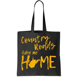 Country Roads West Virginia Map Take Me Home WV 304 Tote Bag