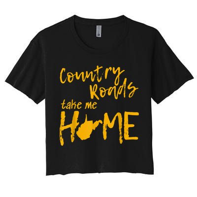 Country Roads West Virginia Map Take Me Home WV 304 Crop Top