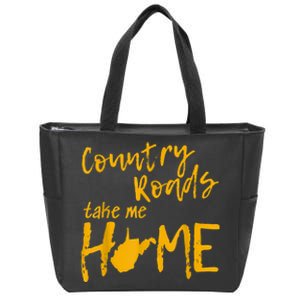 Country Roads West Virginia Map Take Me Home WV 304 Zip Tote Bag