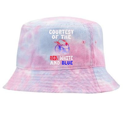 Courtesy Red White And Blue Tie-Dyed Bucket Hat