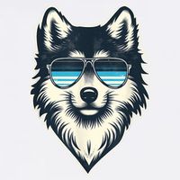 Cool Retro Wolf In Sunglasses 70s 80s 90s Novelty Funny Wolf Tank Top