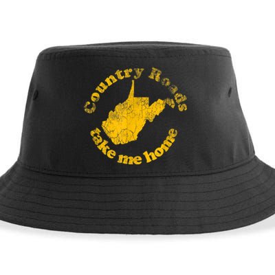 Country Roads West Virginia Take Me Home Sustainable Bucket Hat