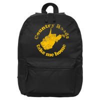 Country Roads West Virginia Take Me Home 16 in Basic Backpack
