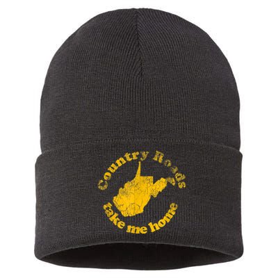 Country Roads West Virginia Take Me Home Sustainable Knit Beanie