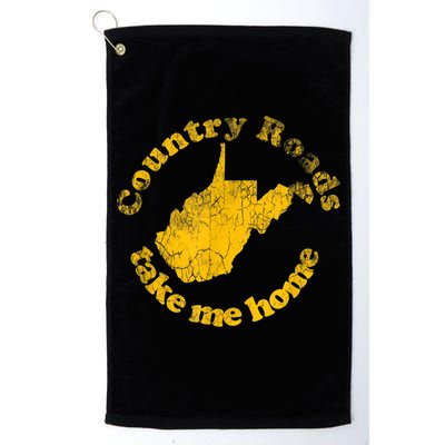 Country Roads West Virginia Take Me Home Golf Towel