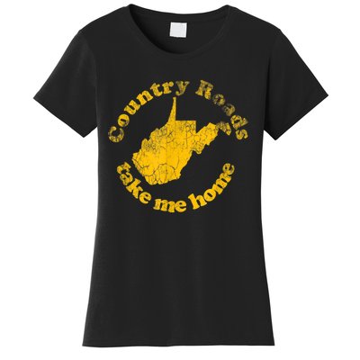 Country Roads West Virginia Take Me Home Women's T-Shirt