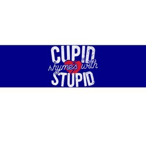 Cupid Rhymes With Stupid Gift Anti Valentine's Day Cool Gift Bumper Sticker