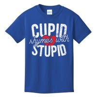 Cupid Rhymes With Stupid Gift Anti Valentine's Day Cool Gift Kids T-Shirt