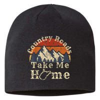 Country Roads West Virginia Take Me Home WV Map Mountains Sustainable Beanie