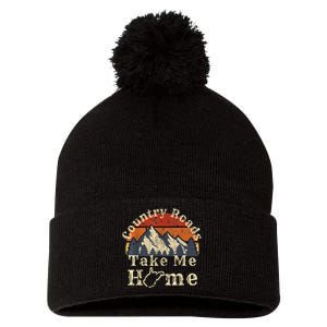 Country Roads West Virginia Take Me Home WV Map Mountains Pom Pom 12in Knit Beanie