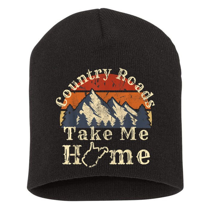 Country Roads West Virginia Take Me Home WV Map Mountains Short Acrylic Beanie