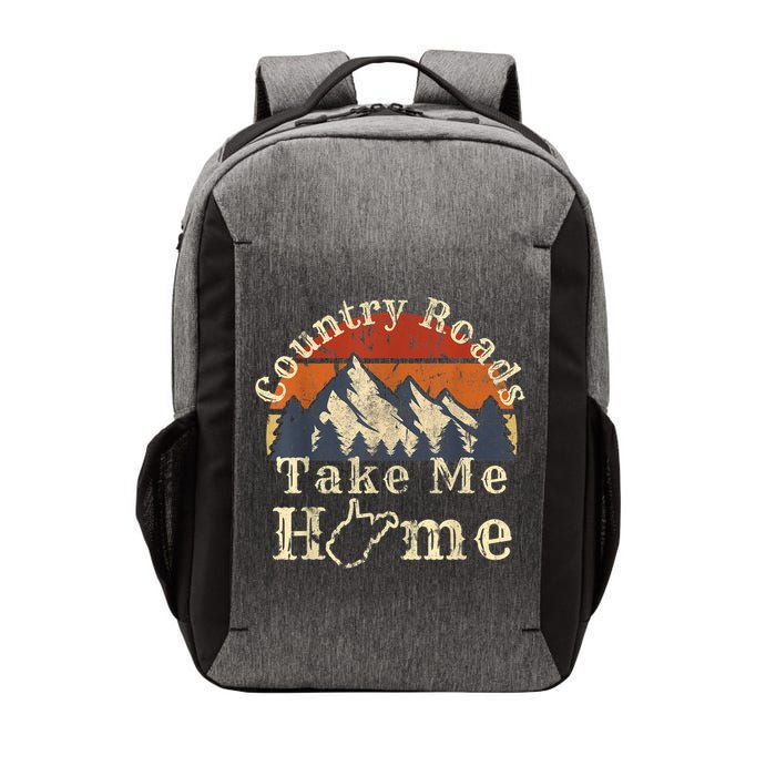 Country Roads West Virginia Take Me Home WV Map Mountains Vector Backpack