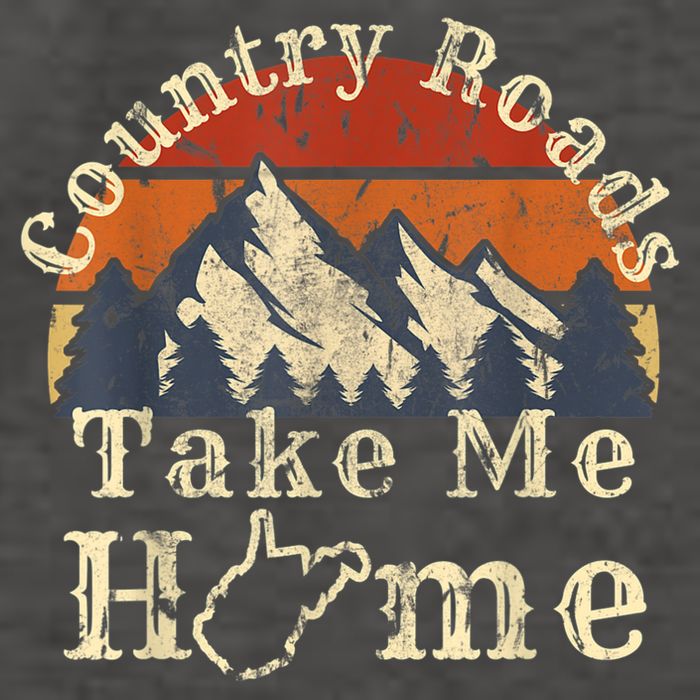 Country Roads West Virginia Take Me Home WV Map Mountains Vector Backpack