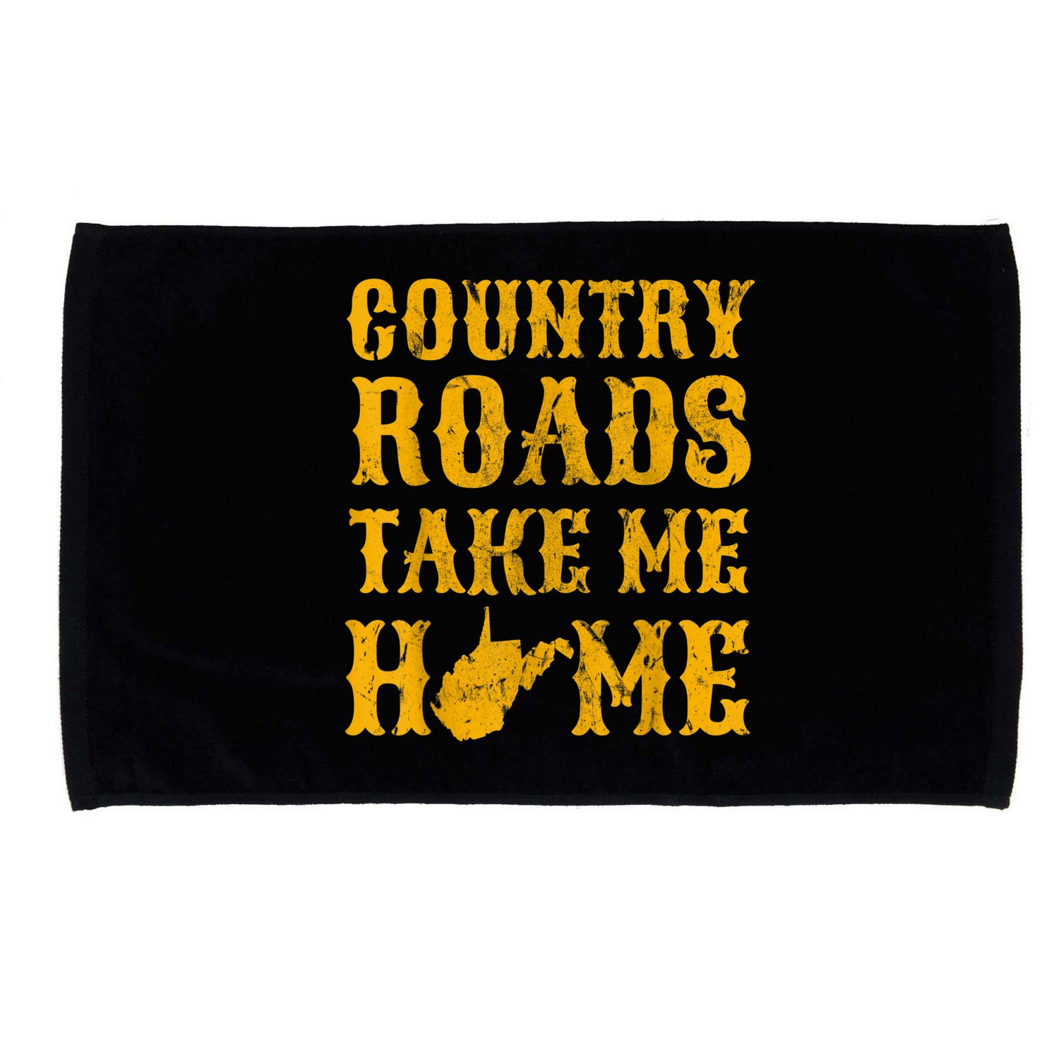 Country Roads West Virginia Take Me Home WV Map Vintage Microfiber Hand Towel