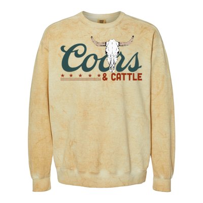 Cattle Rodeo Western Cowboy Colorblast Crewneck Sweatshirt