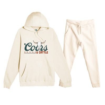 Cattle Rodeo Western Cowboy Premium Hooded Sweatsuit Set