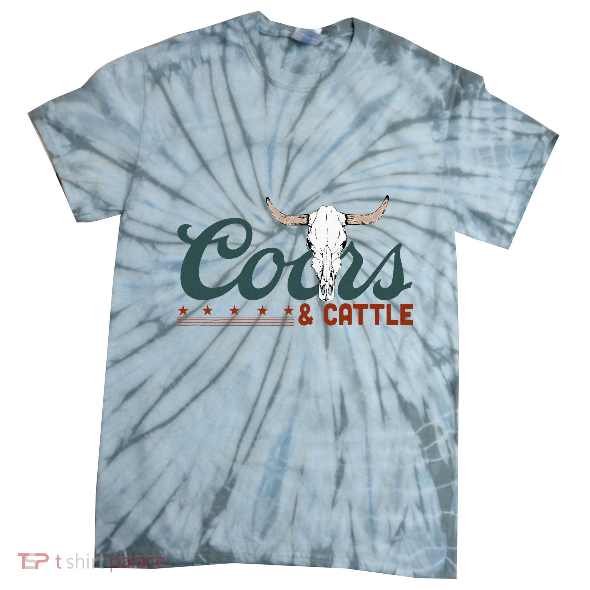 Cattle Rodeo Western Cowboy Tie-Dye T-Shirt