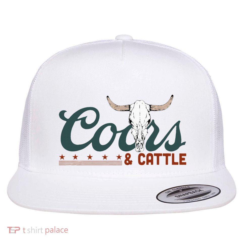 Cattle Rodeo Western Cowboy Flat Bill Trucker Hat