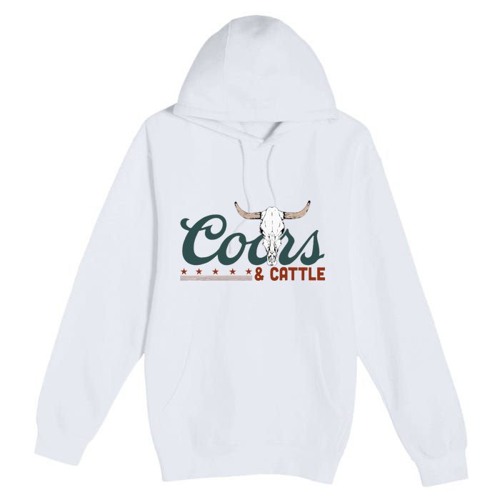 Cattle Rodeo Western Cowboy Premium Pullover Hoodie