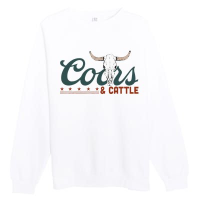 Cattle Rodeo Western Cowboy Premium Crewneck Sweatshirt