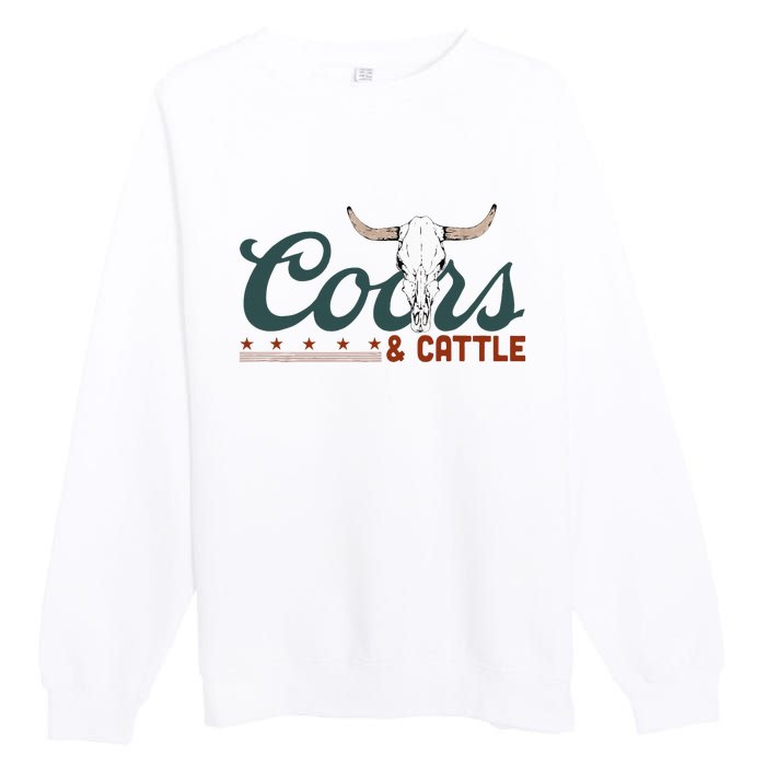 Cattle Rodeo Western Cowboy Premium Crewneck Sweatshirt