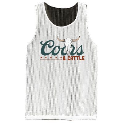 Cattle Rodeo Western Cowboy Mesh Reversible Basketball Jersey Tank