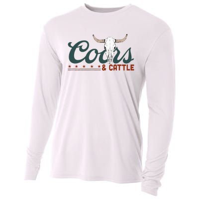 Cattle Rodeo Western Cowboy Cooling Performance Long Sleeve Crew