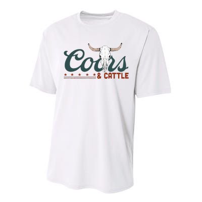 Cattle Rodeo Western Cowboy Performance Sprint T-Shirt